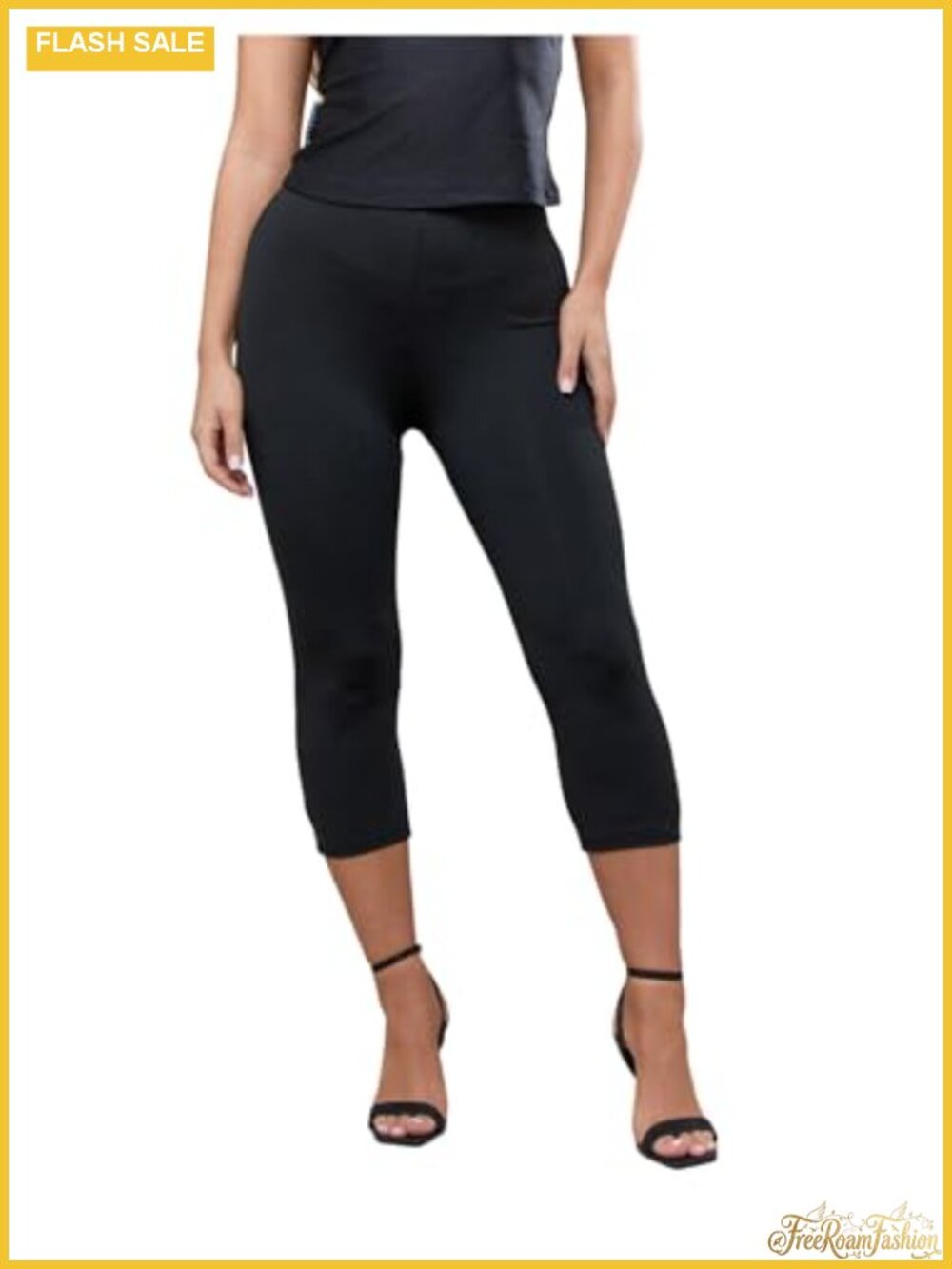 High Waisted Capri Leggings - Skinny Sport Yoga Pants